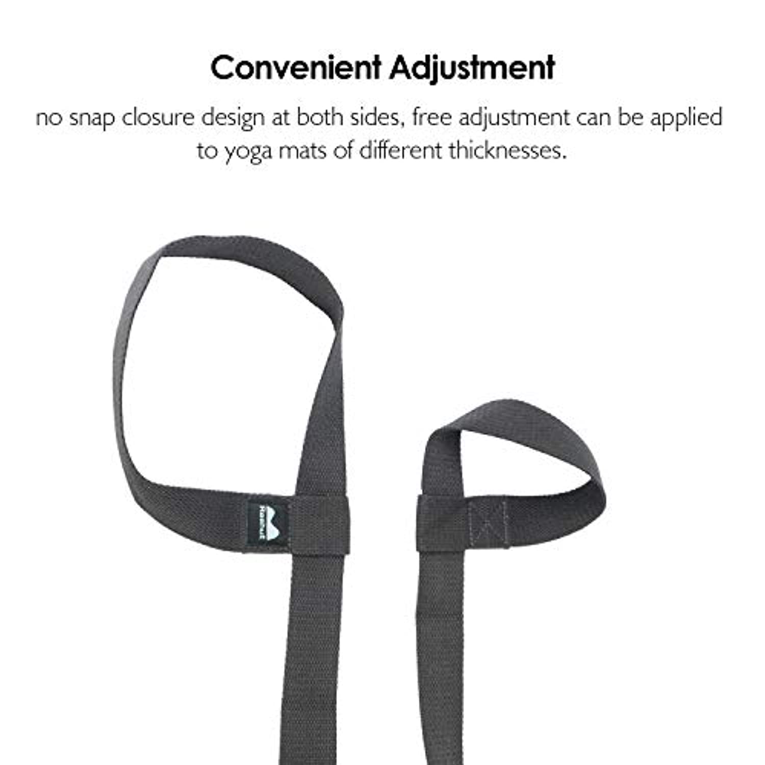 REEHUT - Correa para Tapete de yoga ajustable, para llevar y llevar la estera ajustable, se dobla como correa de yoga para una textura de algodón resistente (alfombrilla de yoga no incluida).