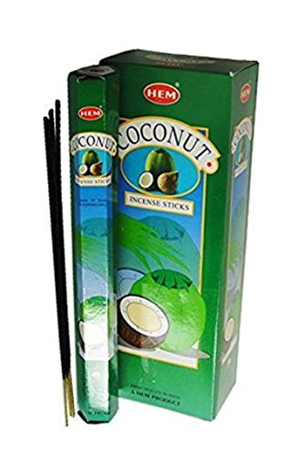 Dobladillo 100 varillas de incienso con aroma de coco (5 x 20 Stick Packs)