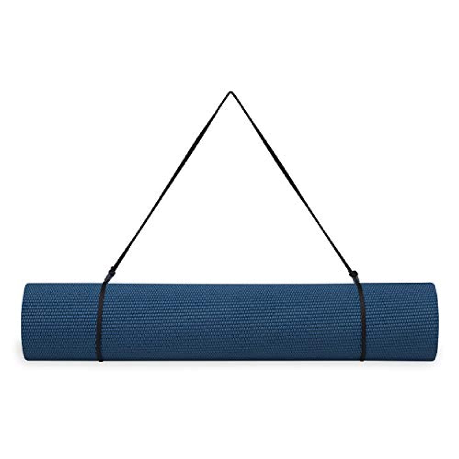 Gaiam Essentials - Tapete de yoga con correa para transporte (72.0 pulgadas de largo x 24.0 pulgadas de ancho x 1/4 de pulgada de grosor).