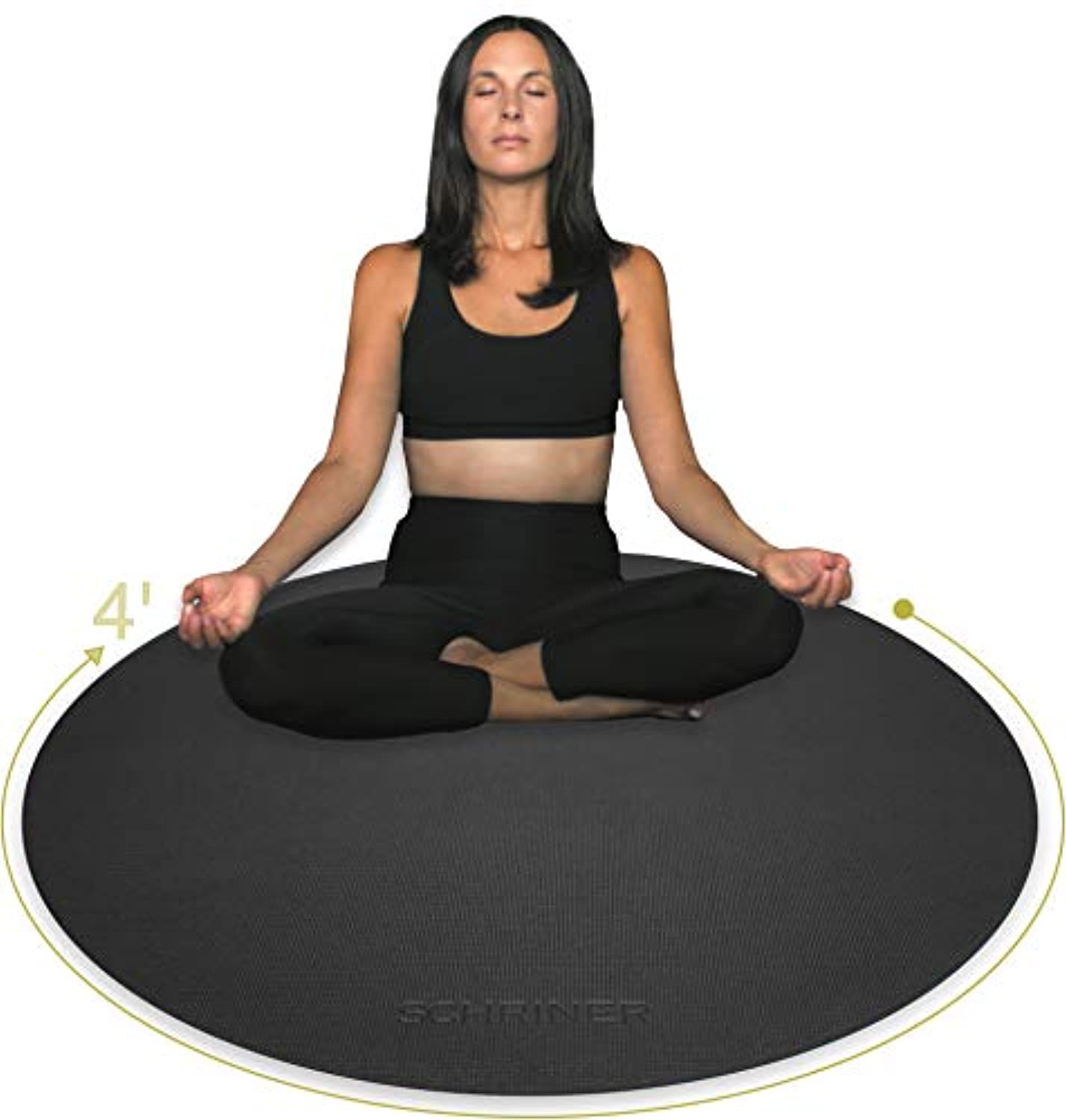 SCHRINER Pro - Tapete de meditación (0.157 x 0.315 in), diseño de pies descalzos