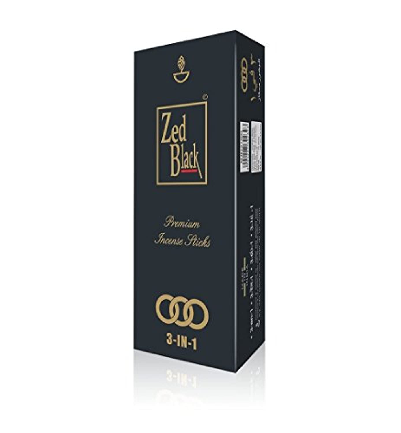 ZED Black - Varillas de incienso 3 en 1, 3 aromas agradables, 90 varillas de incienso naturales de larga duración, paquete de 6 (15 por caja) varillas de incienso aromático
