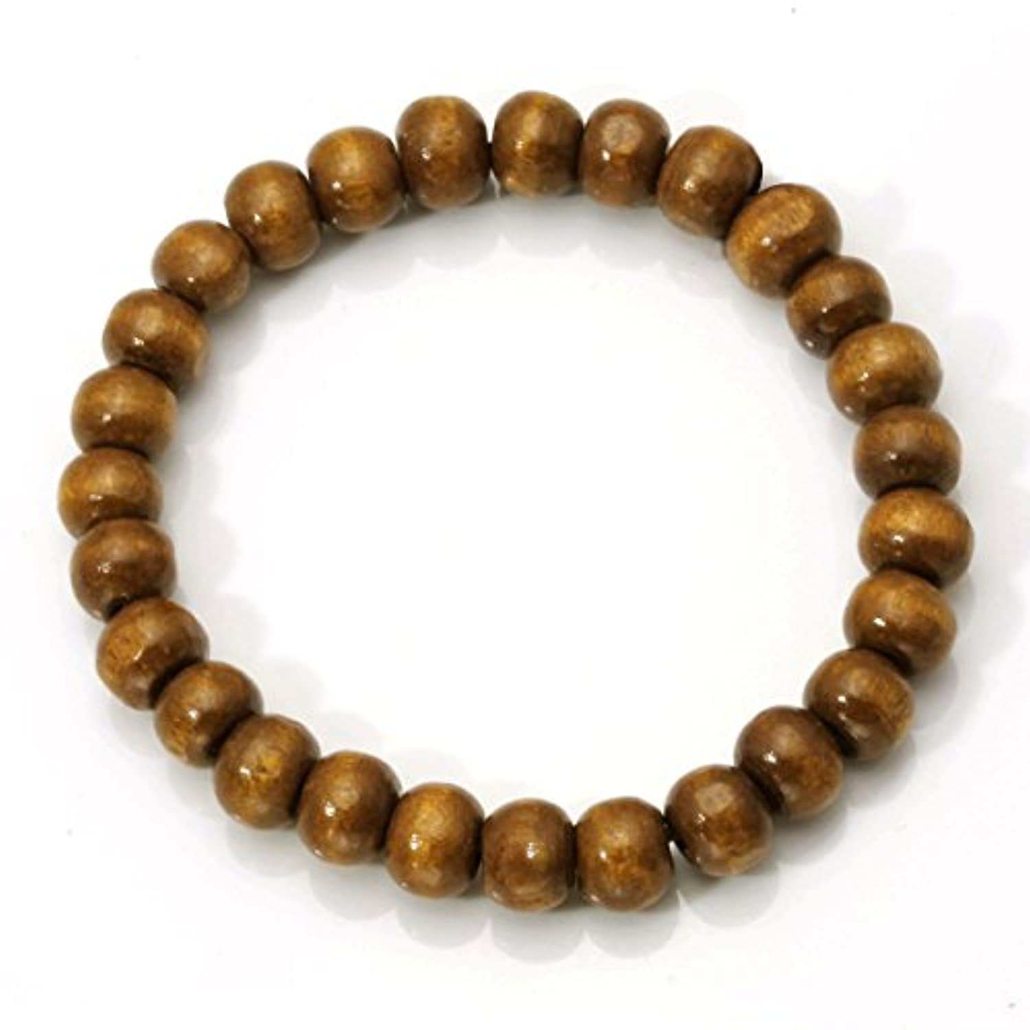 Eigso - Pulsera de cuentas de madera de 0.315 in para meditación con cuentas tibetanas de Buda para hombres y mujeres