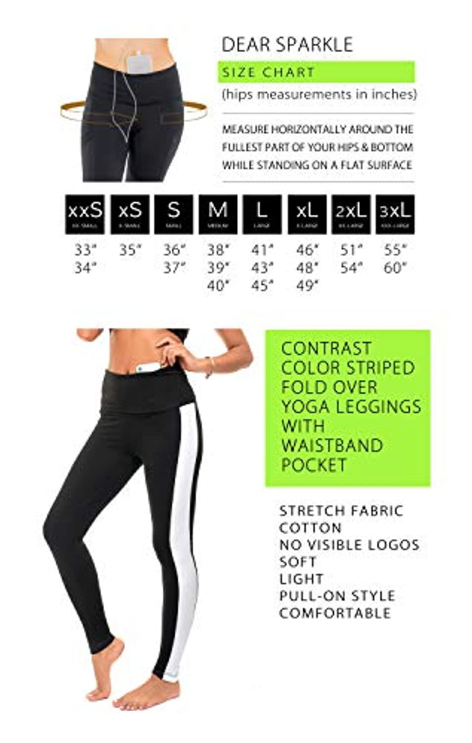 Querido chispa plegable pantalones de yoga para mujer polainas de algodón plegable cintura alta polainas más tamaño (C6 F)