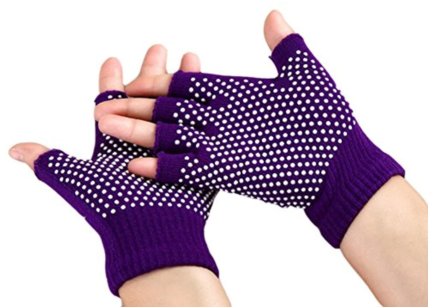 zaptex algodón Yoga Guantes Fingerless antideslizante unidades), diseño de 2