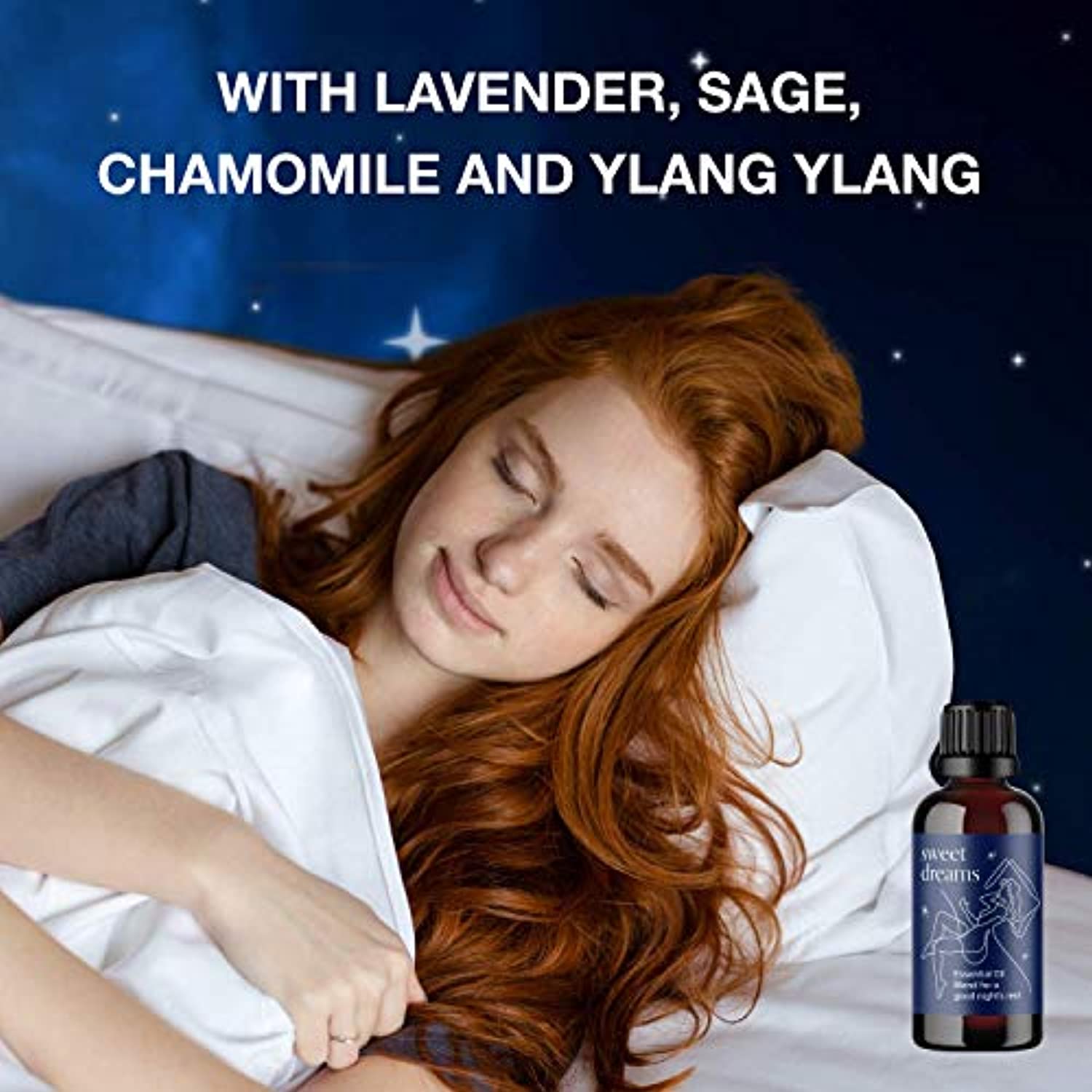 Aceites esenciales puros para un mejor sueño – Ayuda natural para dormir con mezcla de aceites esenciales de aromaterapia, aceite esencial de grado terapéutico para aliviar la ansiedad natural y aliviar el estado de ánimo y el insomnio con lavanda