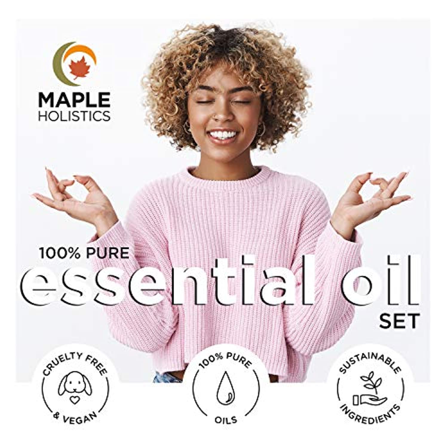 Juego de aceites esenciales 100% puro grado terapéutico – aromaterapia esencial lavanda árbol de té eucalipto romero limón menta naranja y limón – pelo uñas naturales salud y belleza