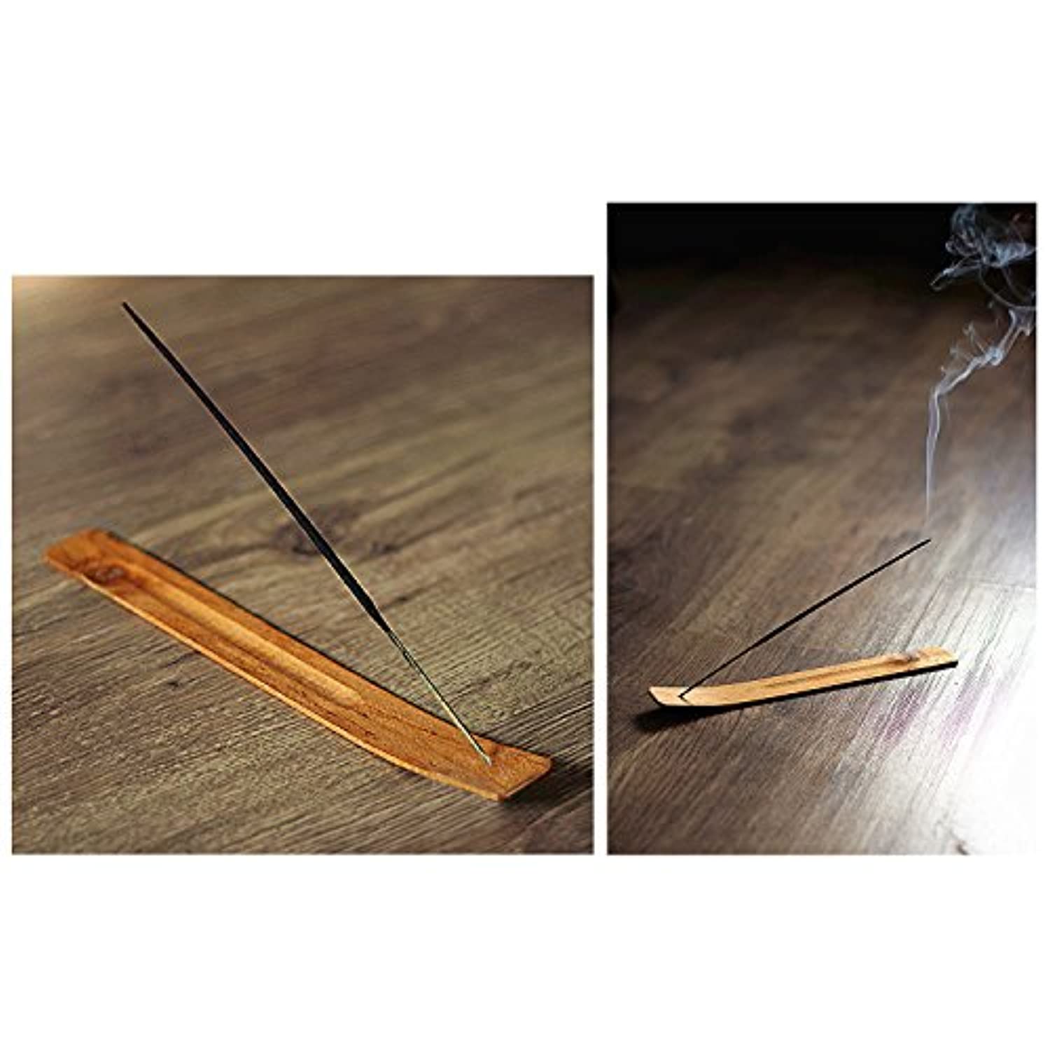 TrendBox - Juego de 30 soportes para varillas de incienso (madera, hecho a mano), diseño budista