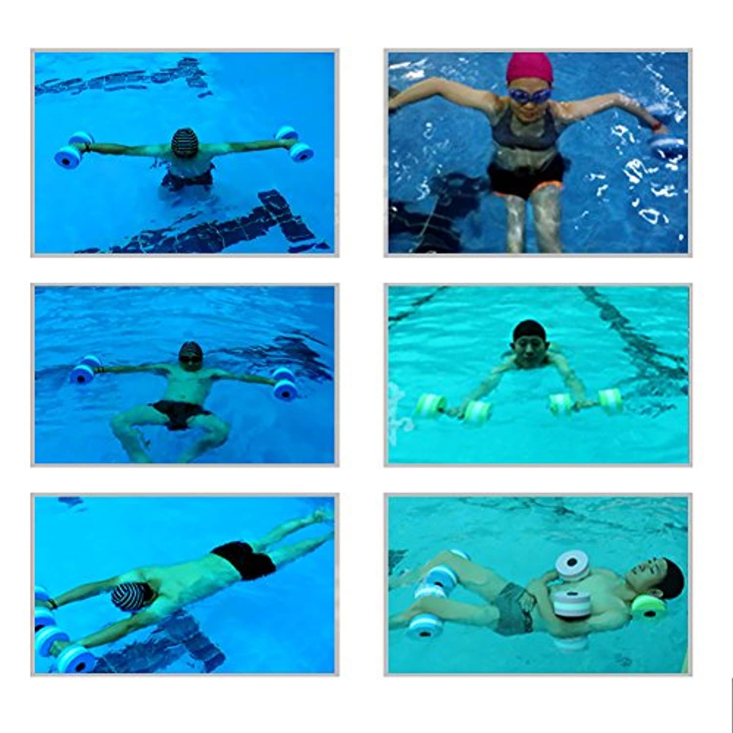 Bigboss Deportes Ejercicio acuático Aqua Fitness Mancuernas Ejercicio Mano Barras – Juego de 2 – para Ejercicios aeróbicos de Agua