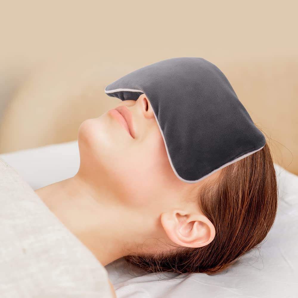 Comfheat Almohada de ojos lavanda para dormir, yoga, para microondas con compresa caliente con peso, para terapia de calor húmeda, para aliviar el dolor de compresión, ojos hinchados, migraña