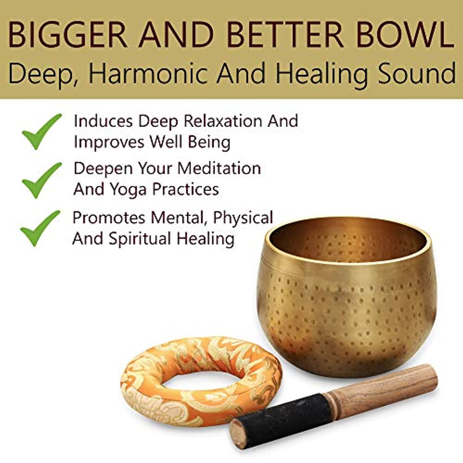 DharmaObjects - Juego de cojines tibetanos para meditación con diseño de gong