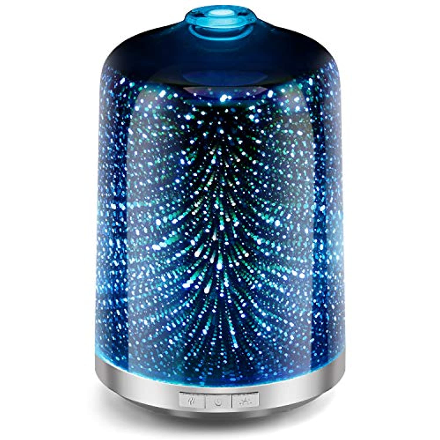 Difusor de aceite esencial 3D cristal galaxia aromaterapia difusor 8.5 fl oz aromaterapia aceite niebla fría humidificador apagado automático sin agua oficina en el hogar Yoga SPA bebé