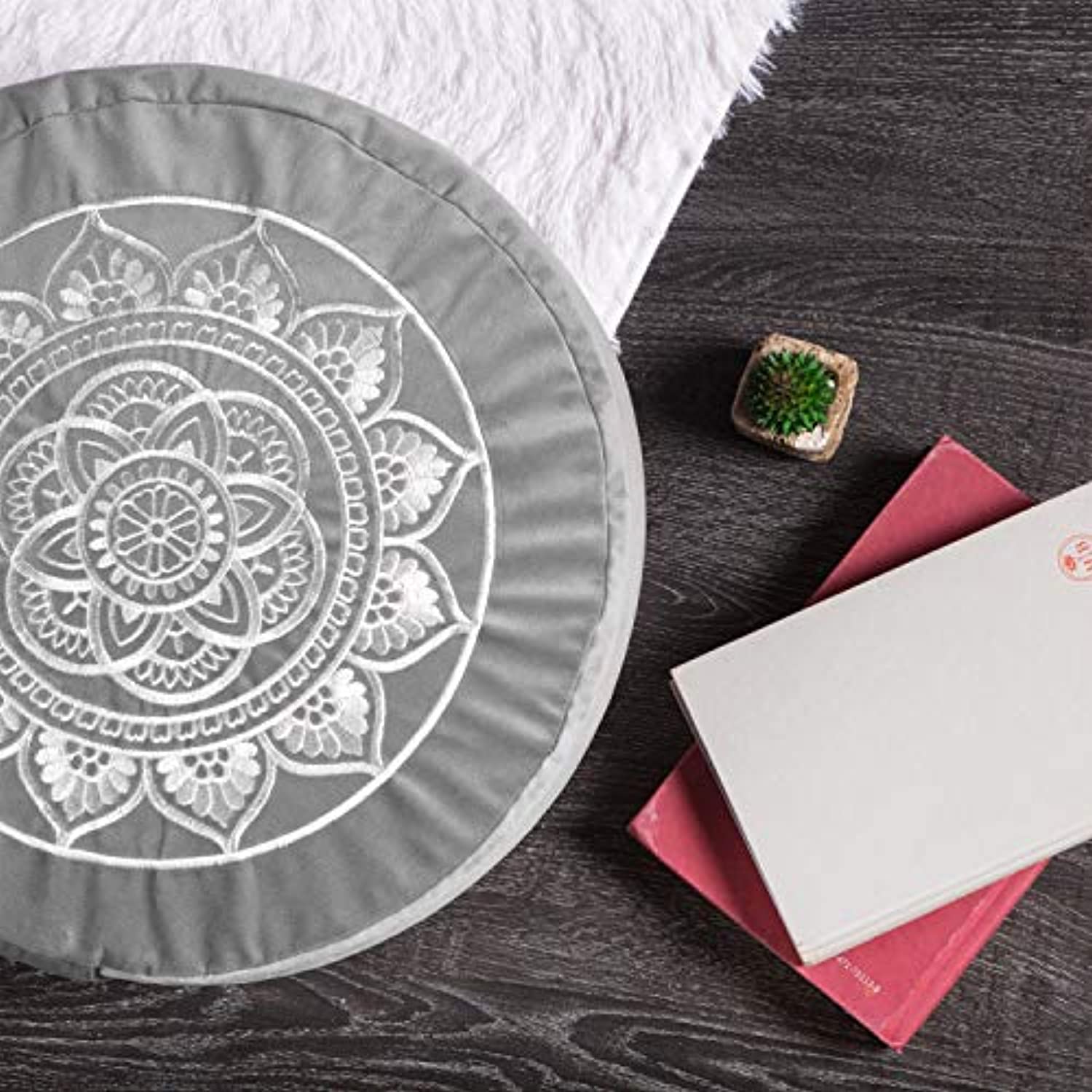 Florensi - Cojín de meditación (16.0 x 16.0 x 6.2 in), almohada de meditación de terciopelo grande para mujeres y hombres, cojín de yoga, almohadas de meditación para sentarse en el suelo, cojines de meditación de trigo sarraceno