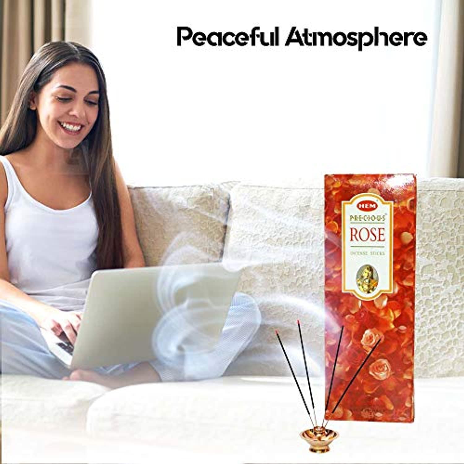 Dobladillo Precioso Gulab (rosas) Incienso, 3 cajas – (360 de incienso Bulk por pedido)