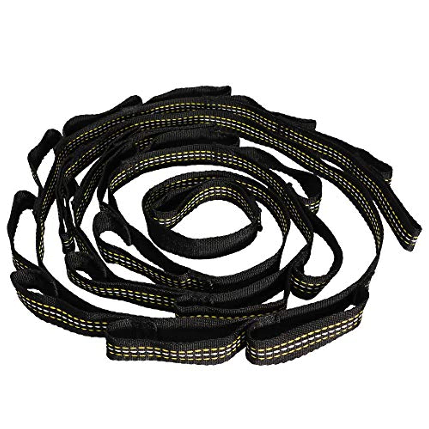 Pys - Correas de extensión para hamaca de 5.0 ft para yoga aéreo, para ejercicios de fitness, múltiples bucles para escalar fuerza, cadenas de margaritas que incluyen 2 mosquetones de seguridad