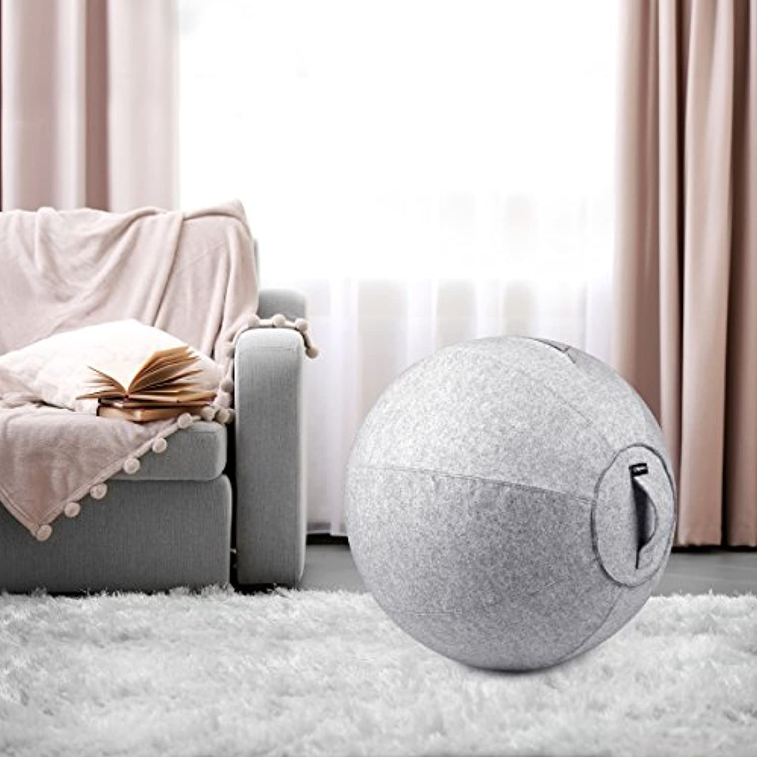Silla de bola de estabilidad para la oficina – Asiento ergonómico/Parto Embarazo/Yoga Equilibrio Estabilidad Ejercicio Fitness