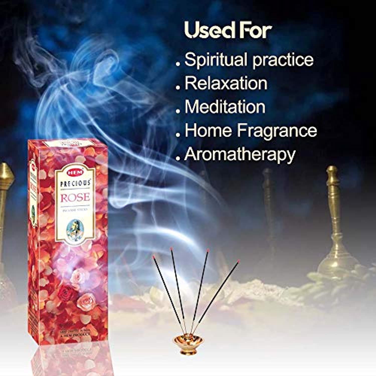 Dobladillo Precioso Gulab (rosas) Incienso, 3 cajas – (360 de incienso Bulk por pedido)
