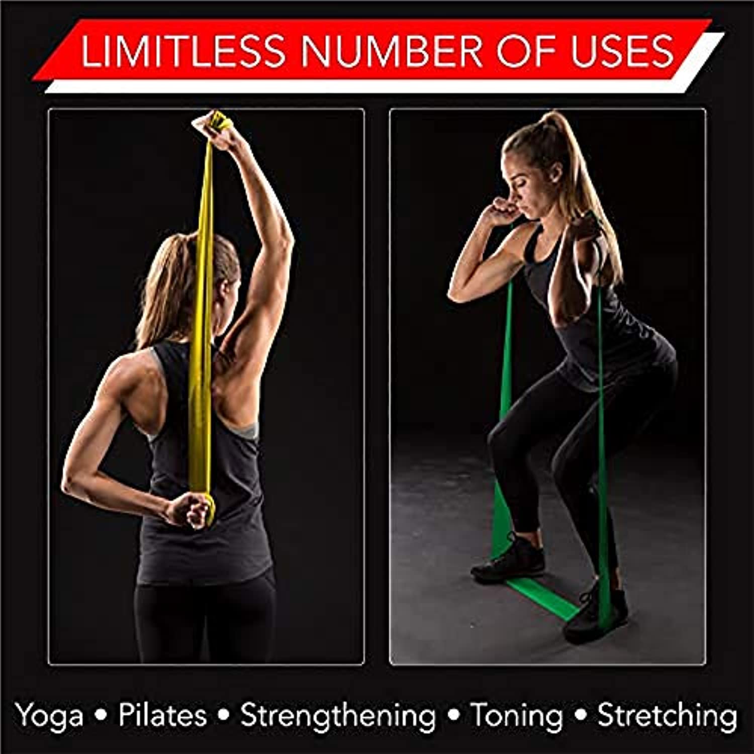 TheraBand Juego de bandas de resistencia de látex, bandas elásticas profesionales para ejercicios de cuerpo superior e inferior, terapia física, pilates, entrenamientos en casa y rehabilitación, .