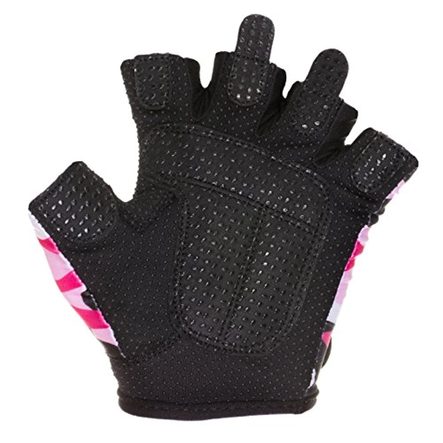 Contraband Pink Label 5217 - Guantes de elevación con estampado de camuflaje para mujer (par) - Ligeros veganos medianos acolchados de microfibra amara cuero con agarre de silicona