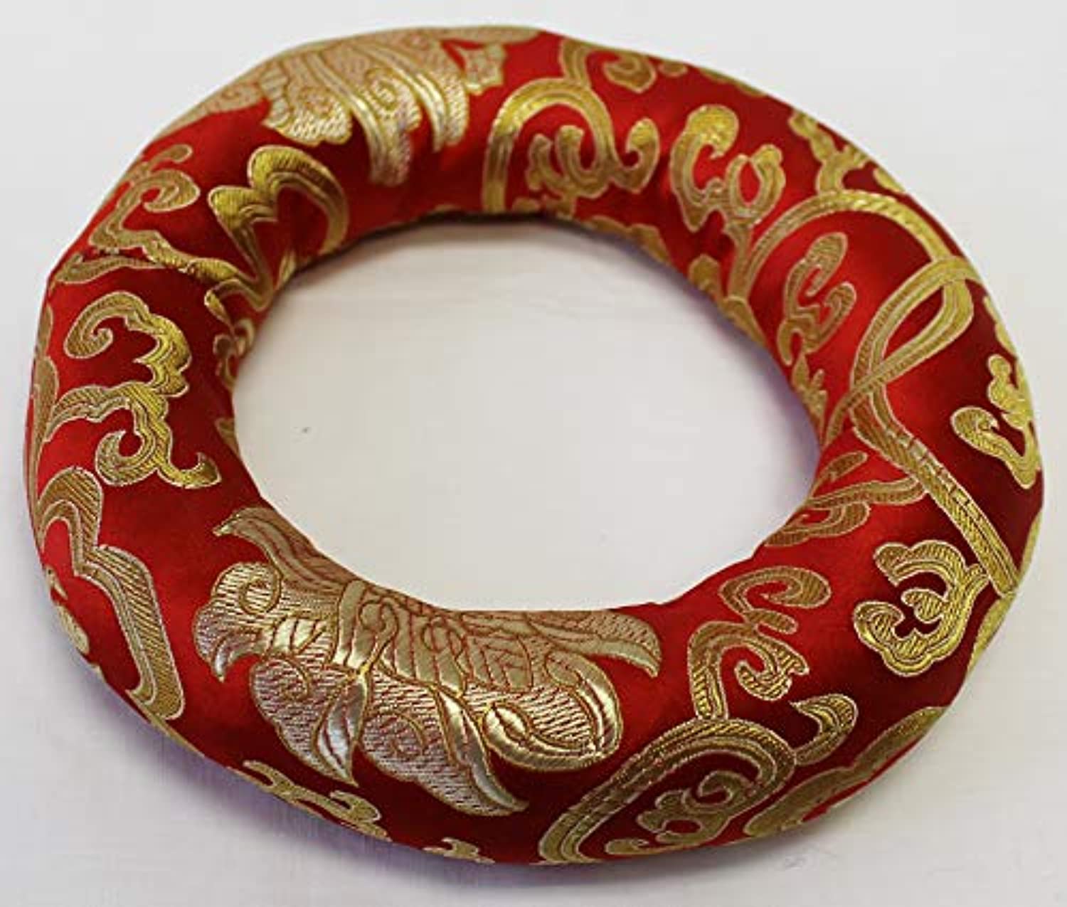 F1041/F783 Almohada de brocado de seda para cuenco tibetano hecho a mano en Nepal