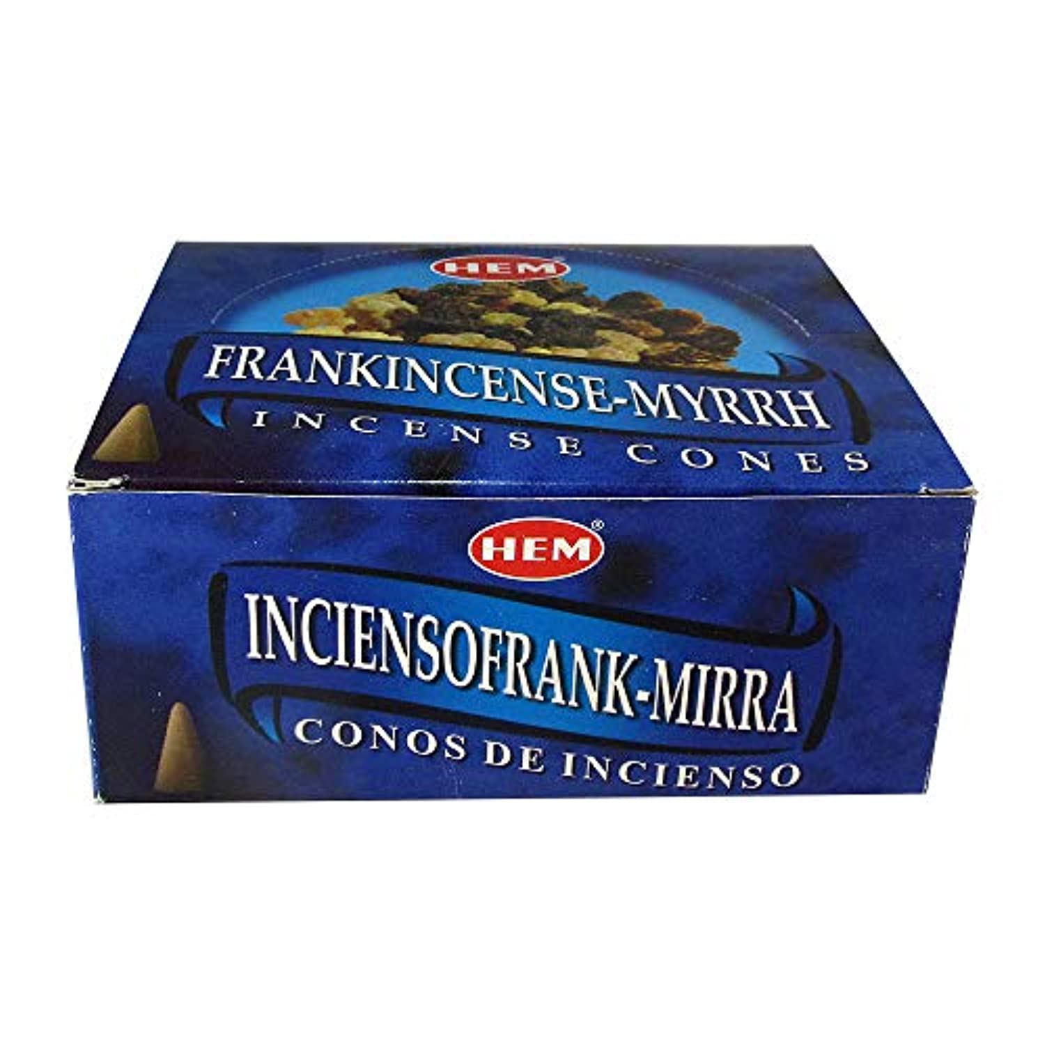 Conos de incienso HEM: incienso y mirra - 10 paquetes de 10 = 100 conos