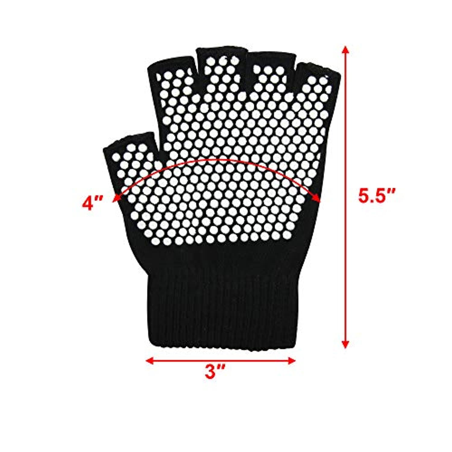 Cosmos 2 pares de guantes antideslizantes para yoga y pilates para mujer, barre, ballet, guantes de entrenamiento y entrenamiento