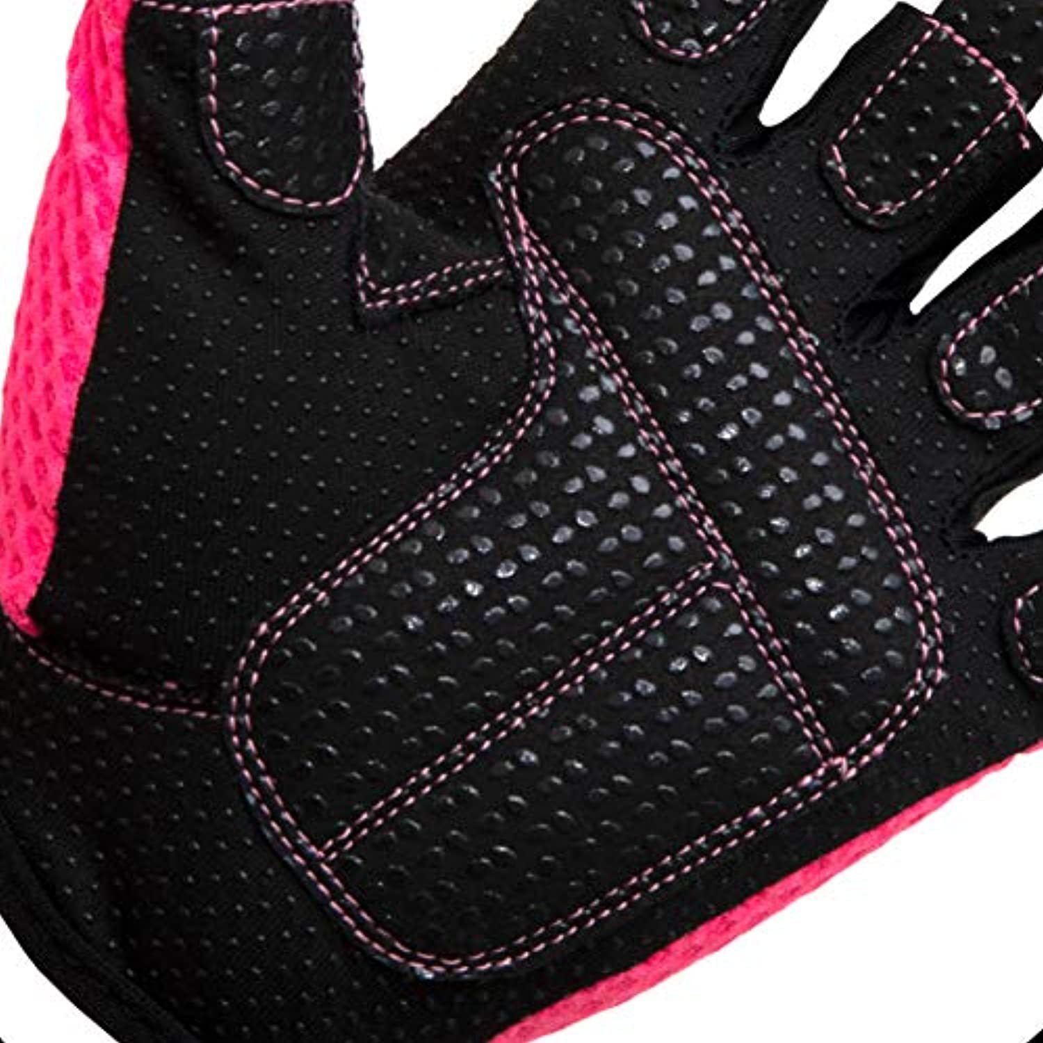 Contraband Pink Label 5307 - Guantes de elevación de malla de diamante para mujer (par) - Ligero vegano mediano acolchado microfibra Amara cuero con agarre de silicona