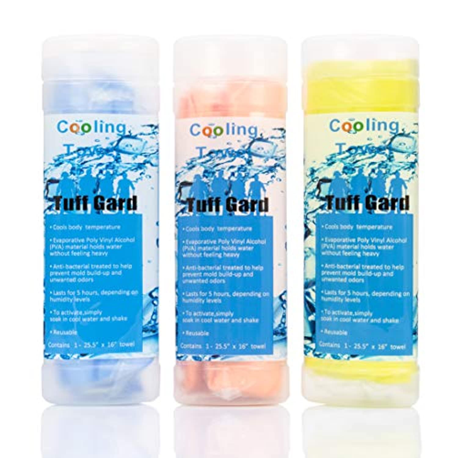 Exa PVA - Toalla de enfriamiento instantáneo antibacteriana, superabsorbente, ligera, suave, transpirable, para deportes al aire libre, deportes, golf, gimnasio, yoga, fitness, pilates, correr, camping, Azul