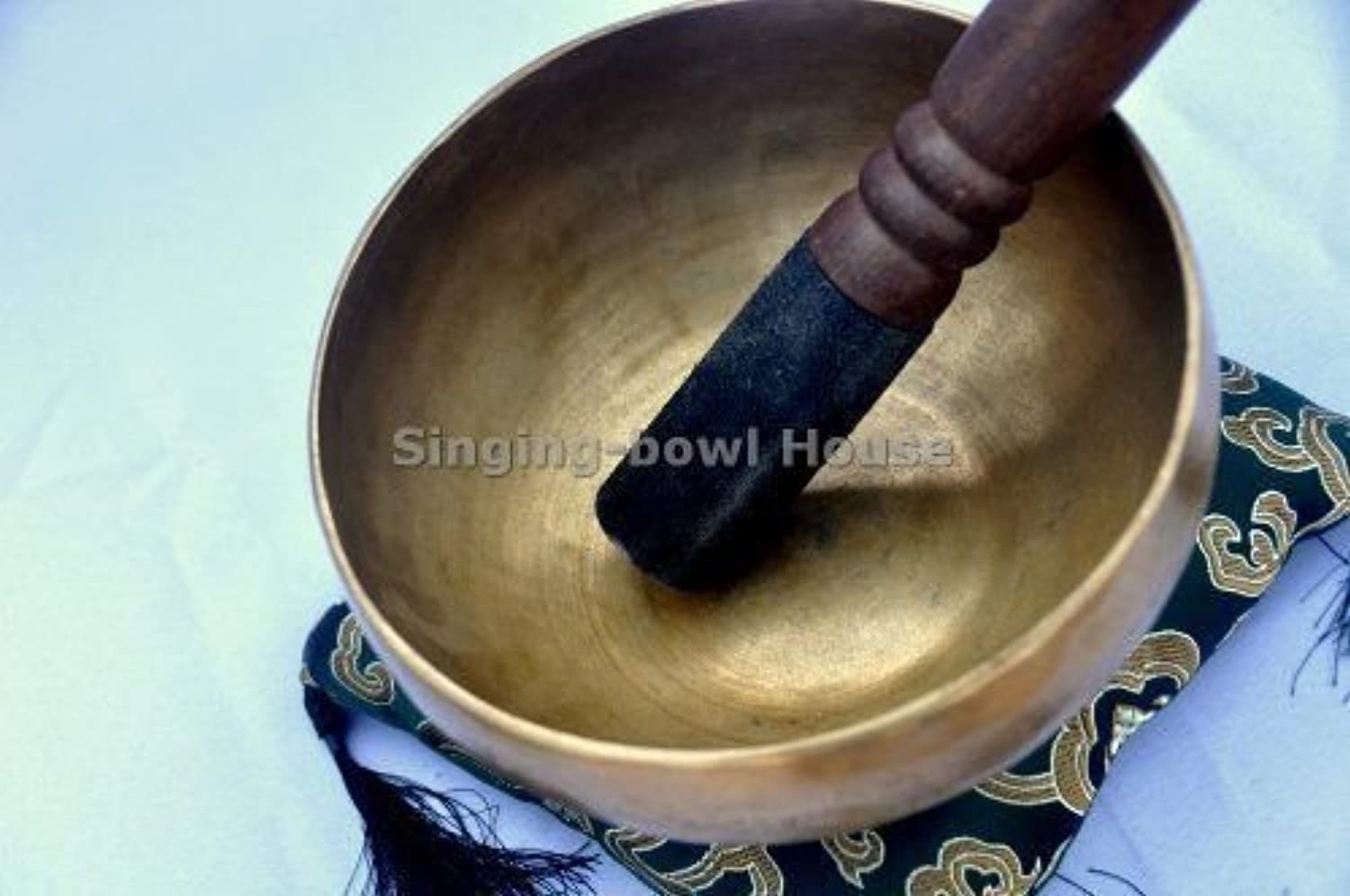 Tazón tibetano golpeado a mano para el chakra coronario B, para canto y meditación, de 5.6 pulgadas.
