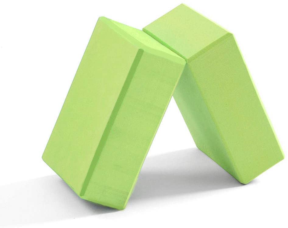FunYan Bloques de yoga de alta densidad EVA bloques de ejercicio de espuma suave antideslizante para yoga, pilates
