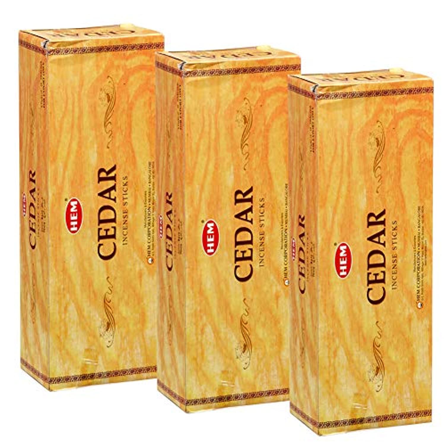 Dobladillo de cedro Incienso, 3 cajas – (360 Sticks por pedido) Bulk orden
