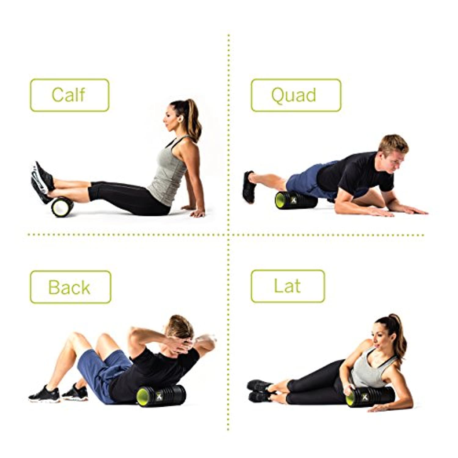 TriggerPOINT Grid – Rodillo de espuma Auto-Masaje Grid patrón Roller con paso a paso en línea Video Instrucción, (13-inch)