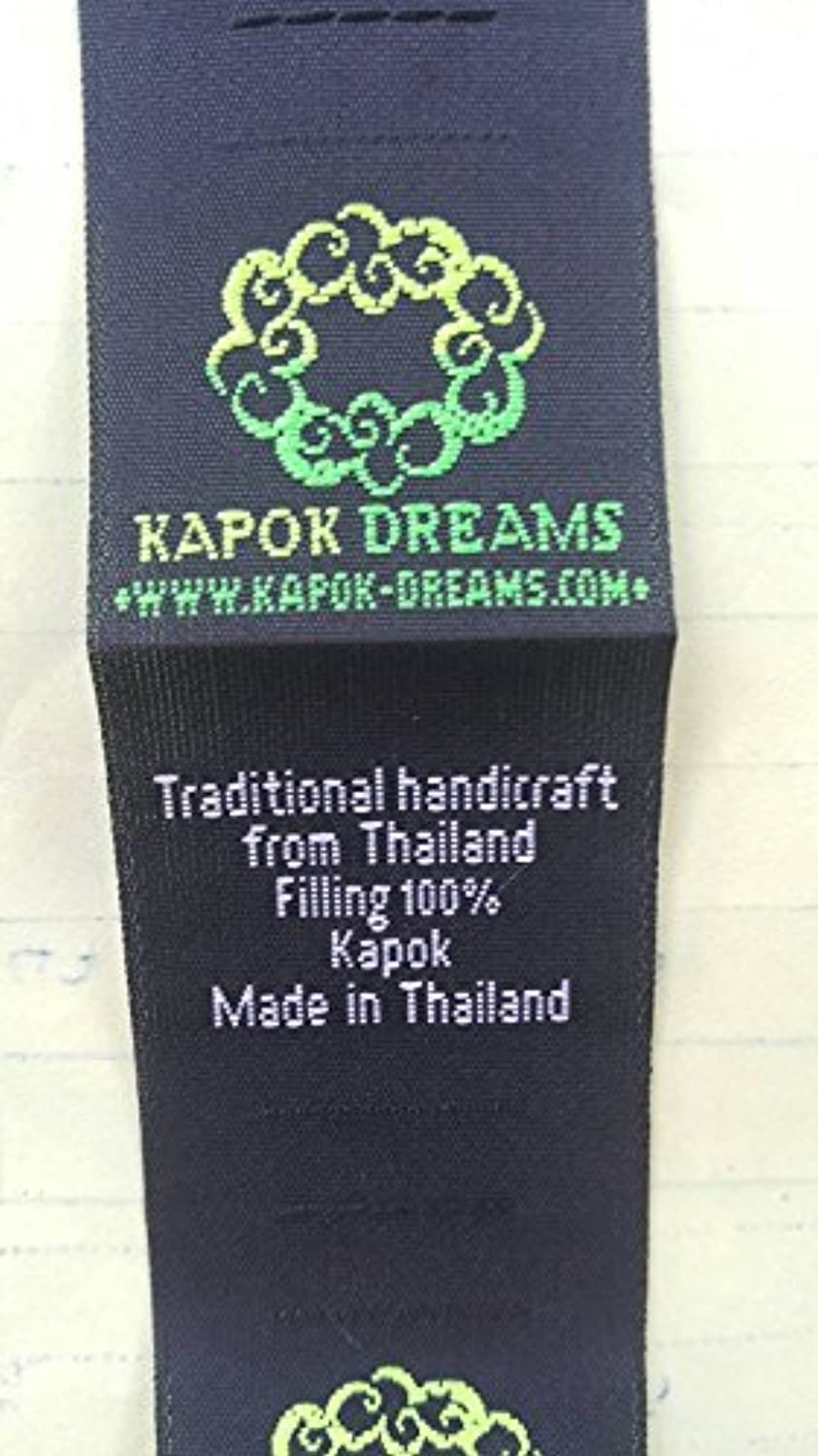 GABUR Kapok Dreams Foldable Meditation Cushion, 100% Kapok Zafu/Zabuton, Thai Design Orange & Red