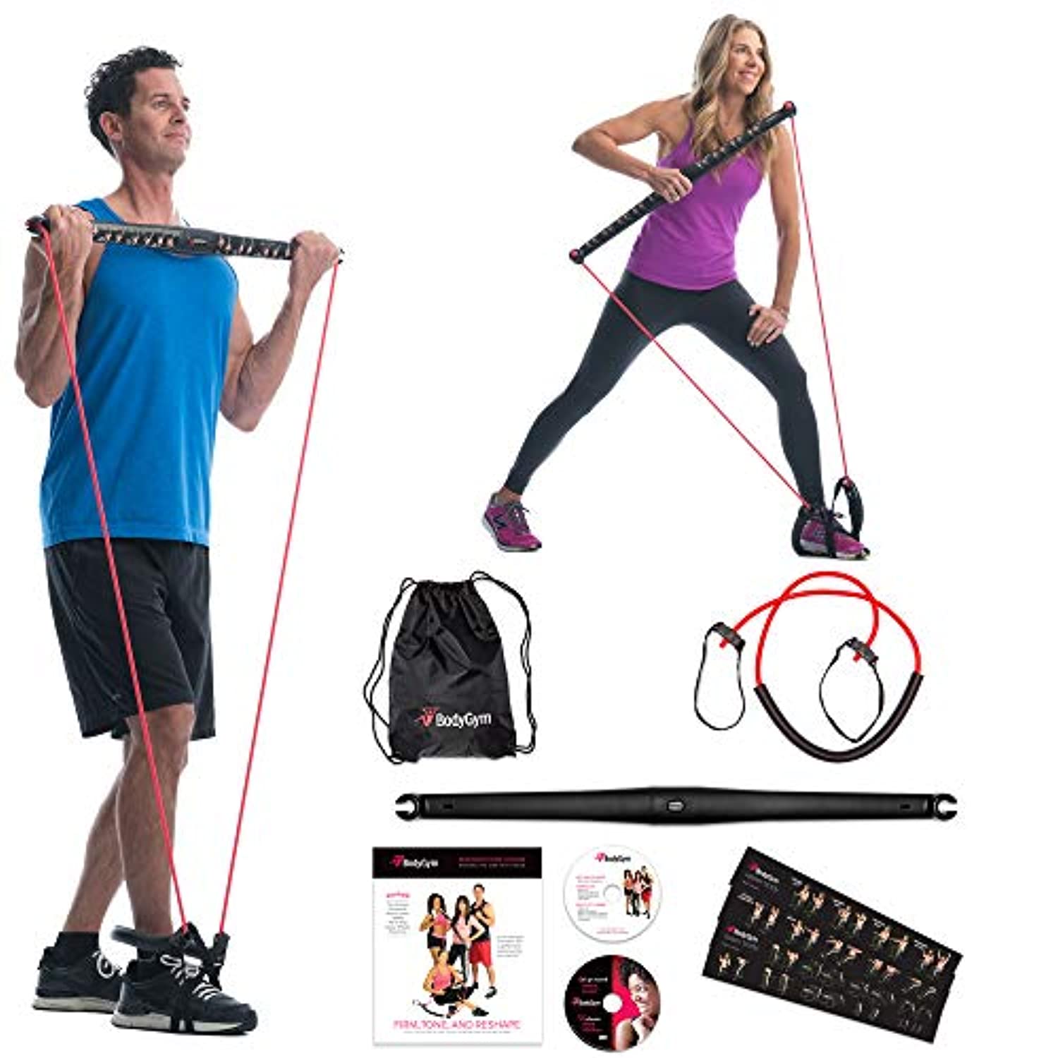 OFICIAL - Sistema BodyGym Core con Marie Osmond - Gimnasio portátil para casa, para fuerza y resistencia