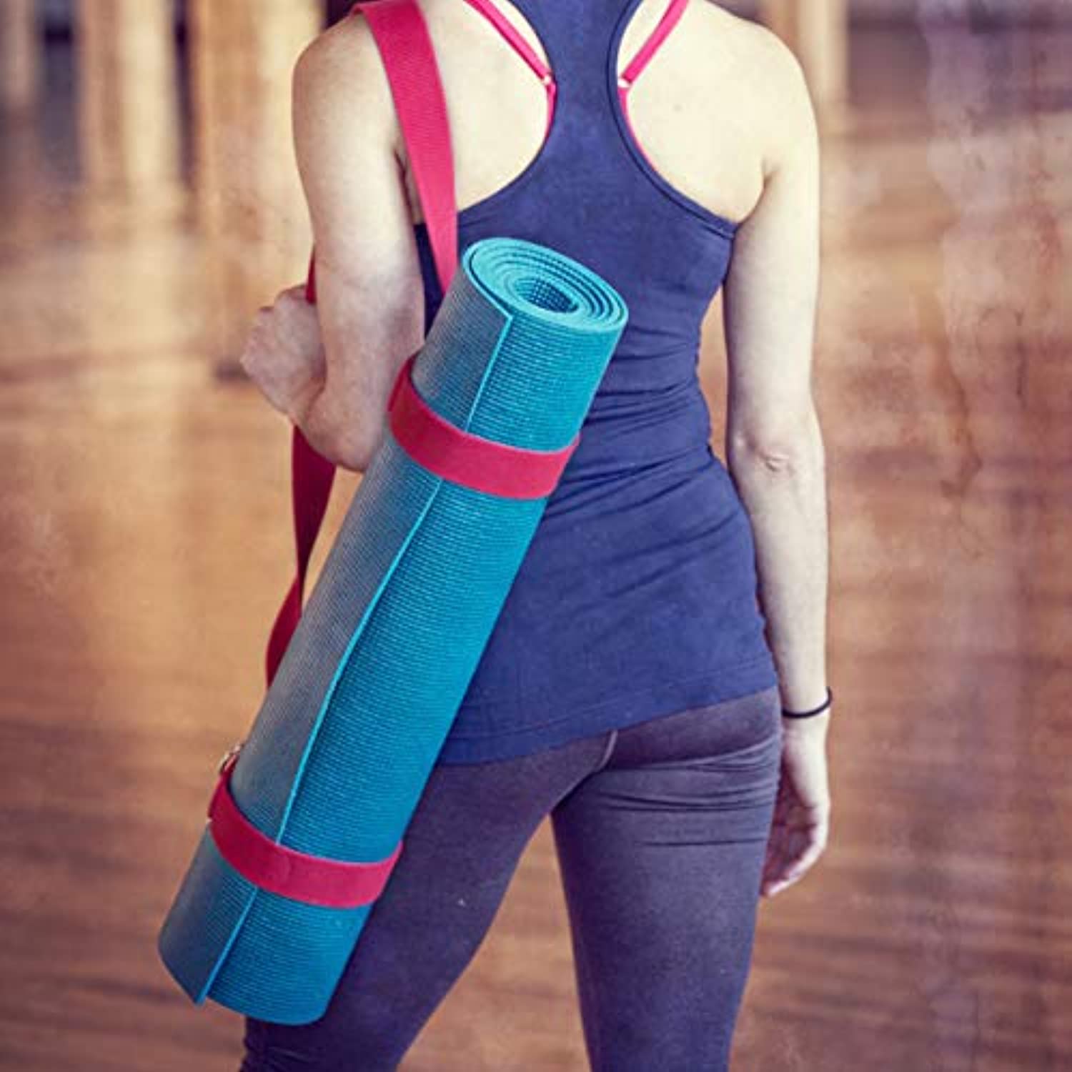 Correa para yoga natural de cáñamo de yoga hecha con construcción ecológica que permite que la Tapete respire mientras está enrollada.