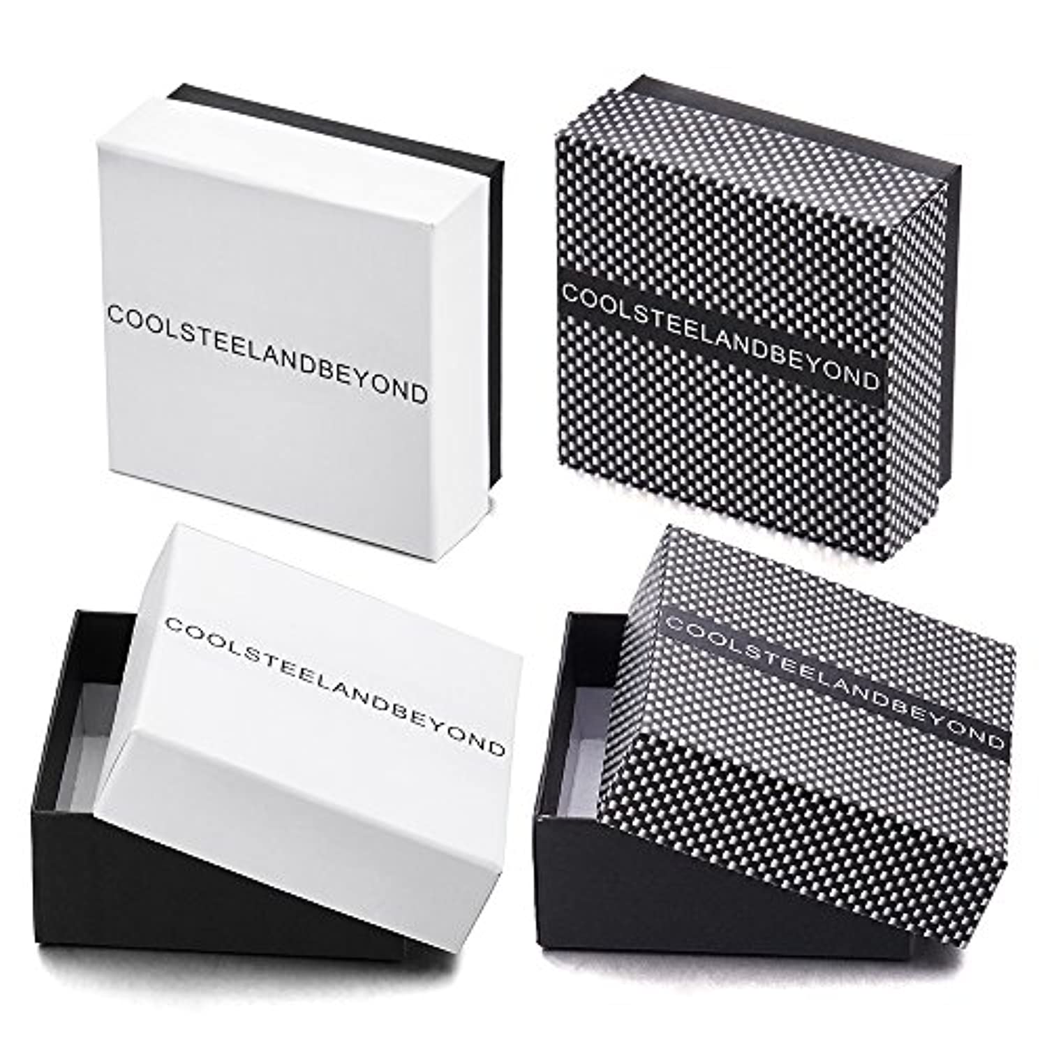 COLSTEELANDBEYOND Cadena de eslabones y 0.315 in de piedra de lava volcánica negra para hombre con cabezas de dragón de acero