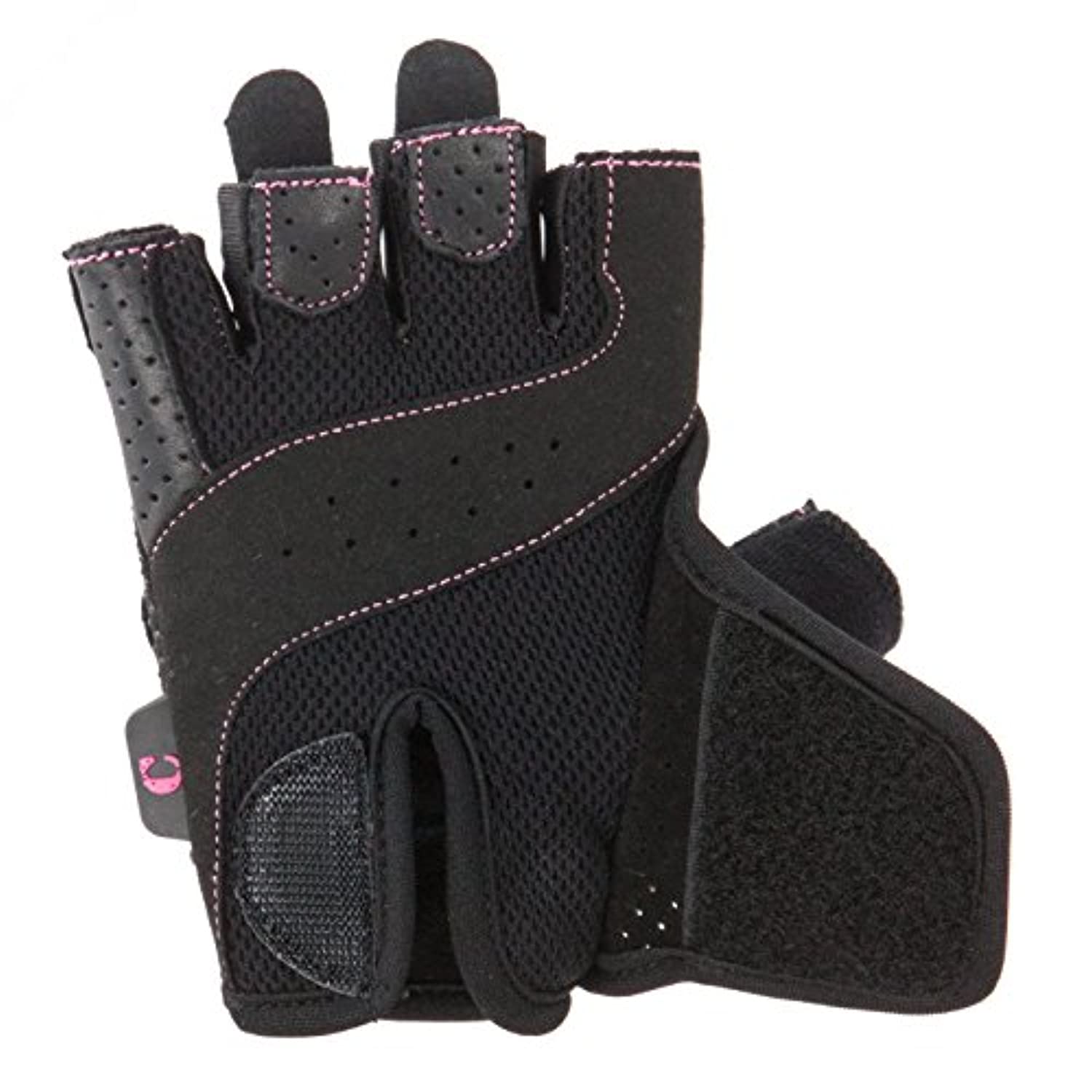 Contraband Pink Label 5137 Womens guantes de levantamiento de pesas w / Grip-Lock Padding (1 par)