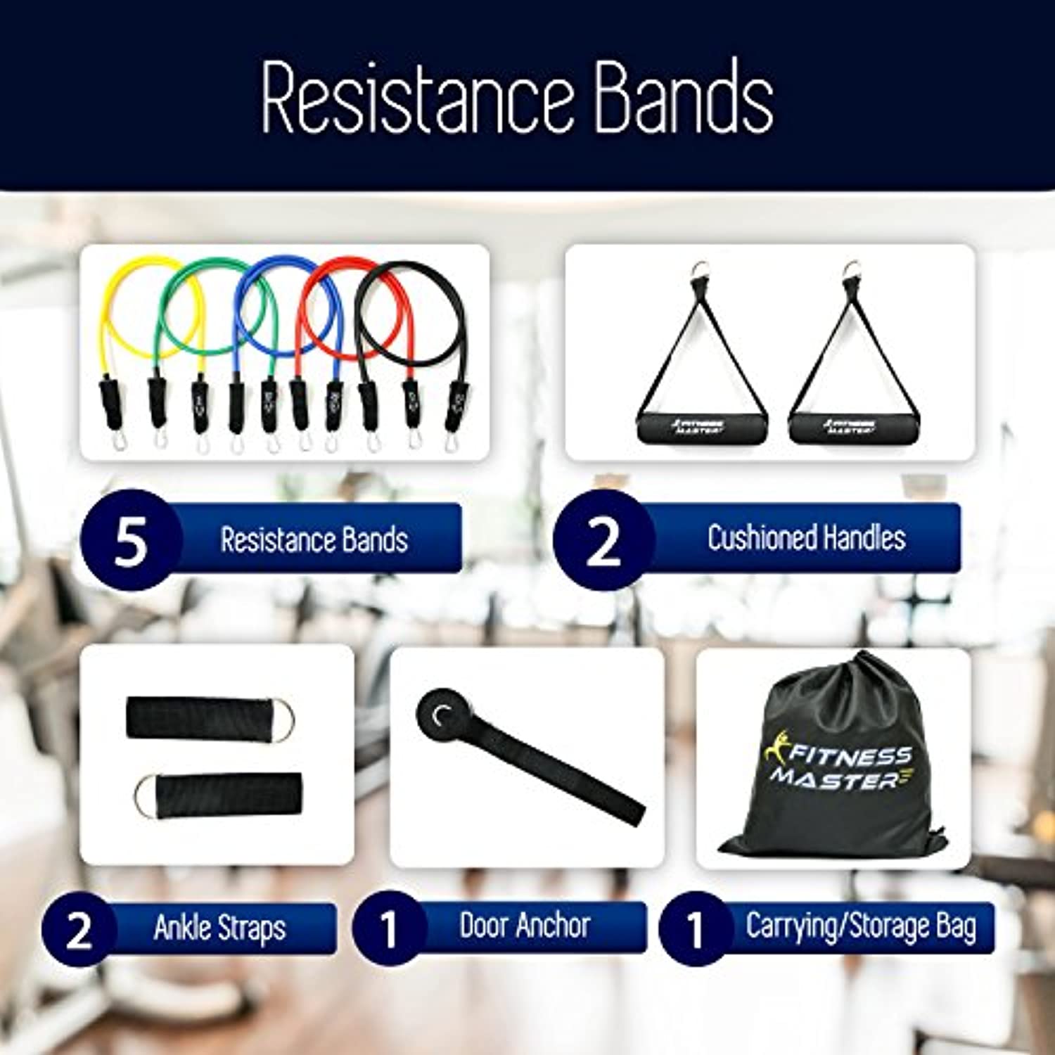 Bandas de resistencia, estuche gratuito para llevar, calidad premium, para ejercicios de pesas, no se rompe, el conjunto de bandas de tensión resistentes viene con accesorios para anclar a puertas y bandas para tobillos