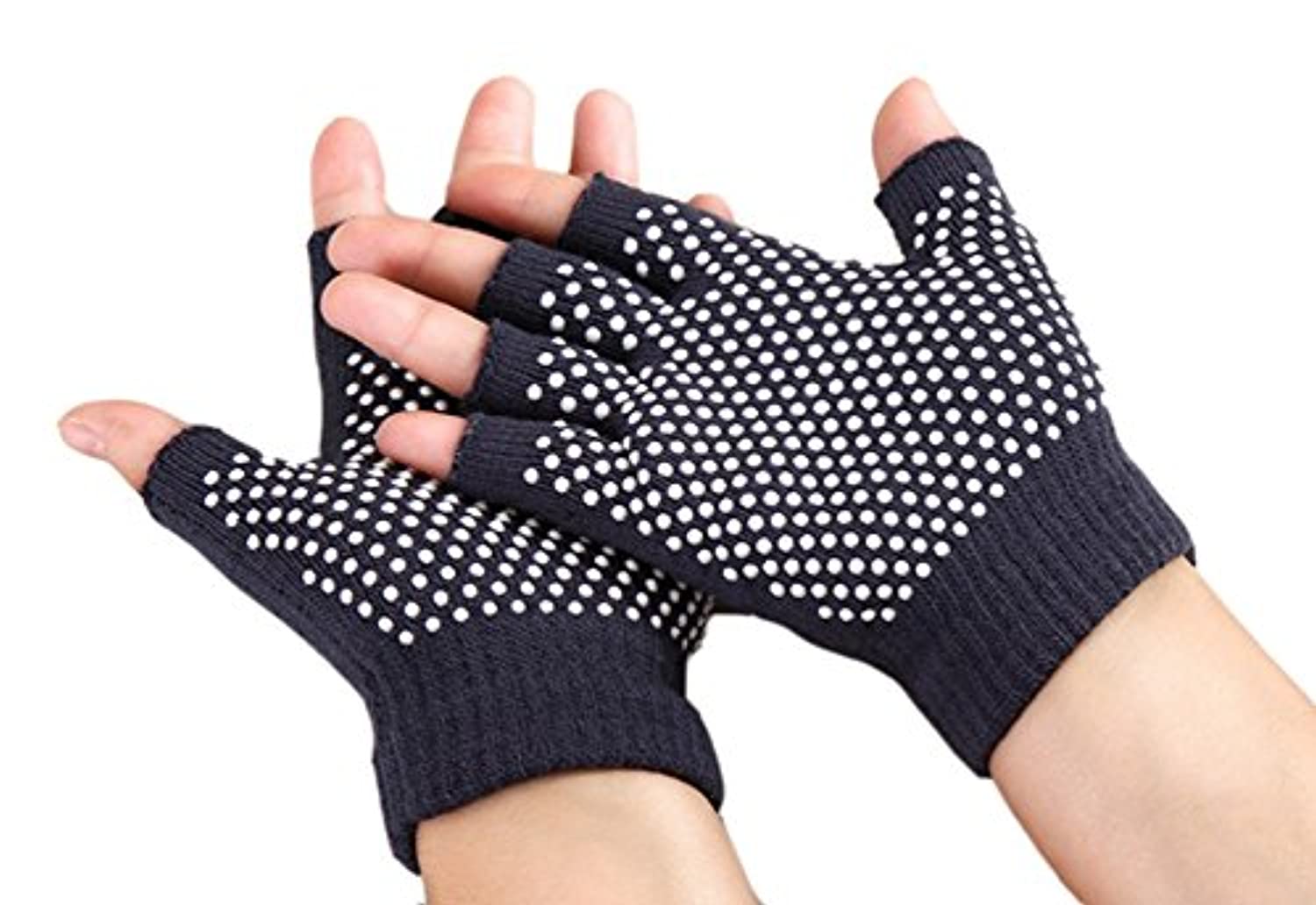 zaptex algodón Yoga Guantes Fingerless antideslizante unidades), diseño de 2