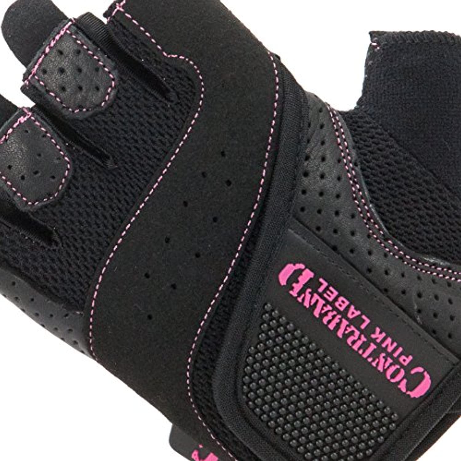 Contraband Pink Label 5137 Womens guantes de levantamiento de pesas w / Grip-Lock Padding (1 par)