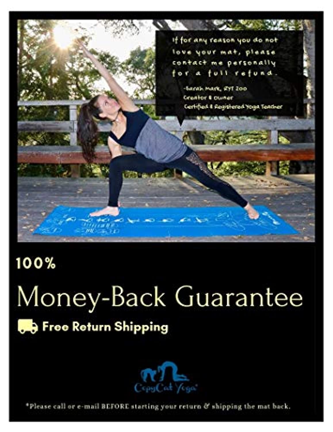 Esterilla de yoga instructiva y educativa CopyCat