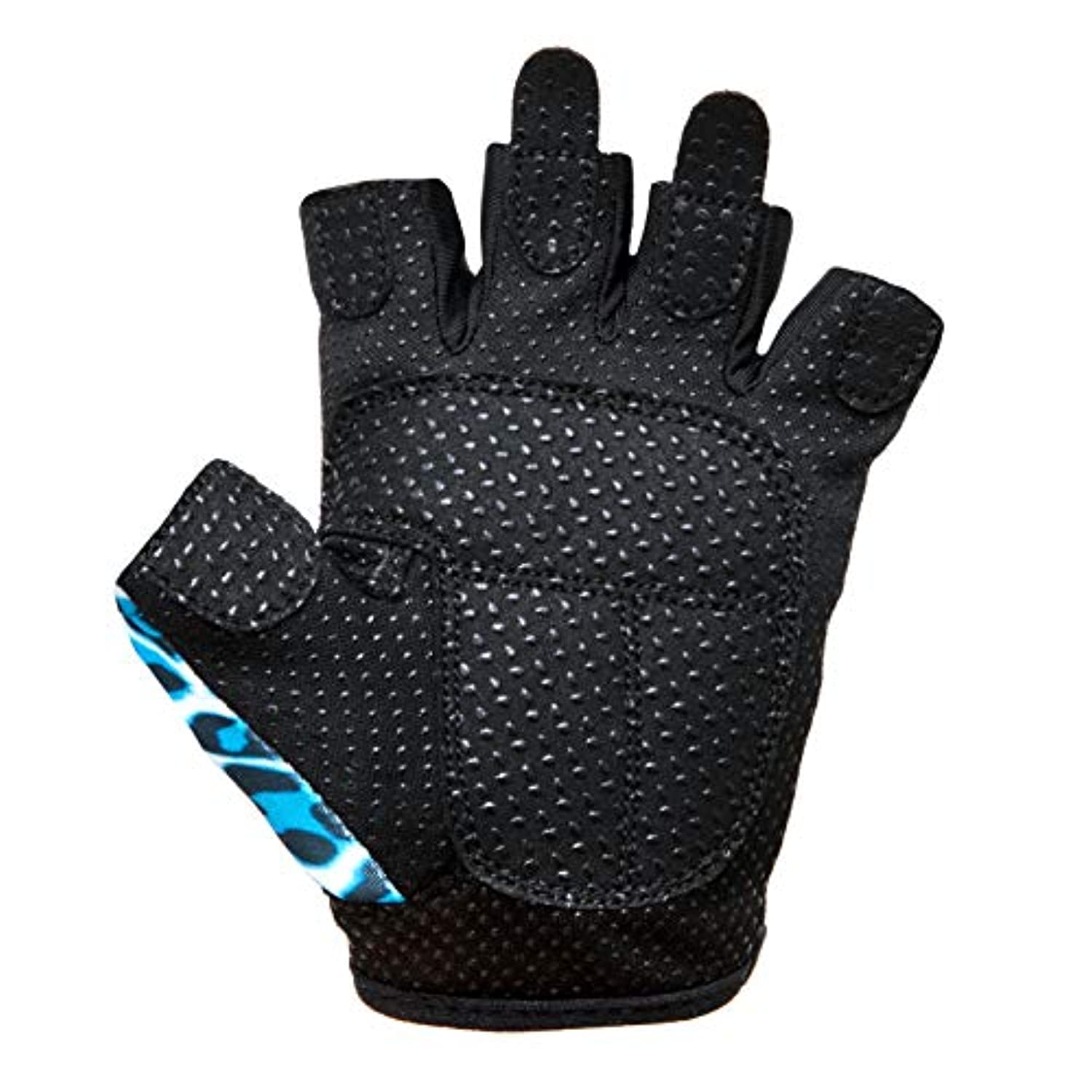 Contraband Pink Label 5297 - Guantes de elevación con estampado de leopardo para mujer, 2 pares, ligero, vegano, mediano, acolchado de microfibra amara, cuero con agarre de silicona