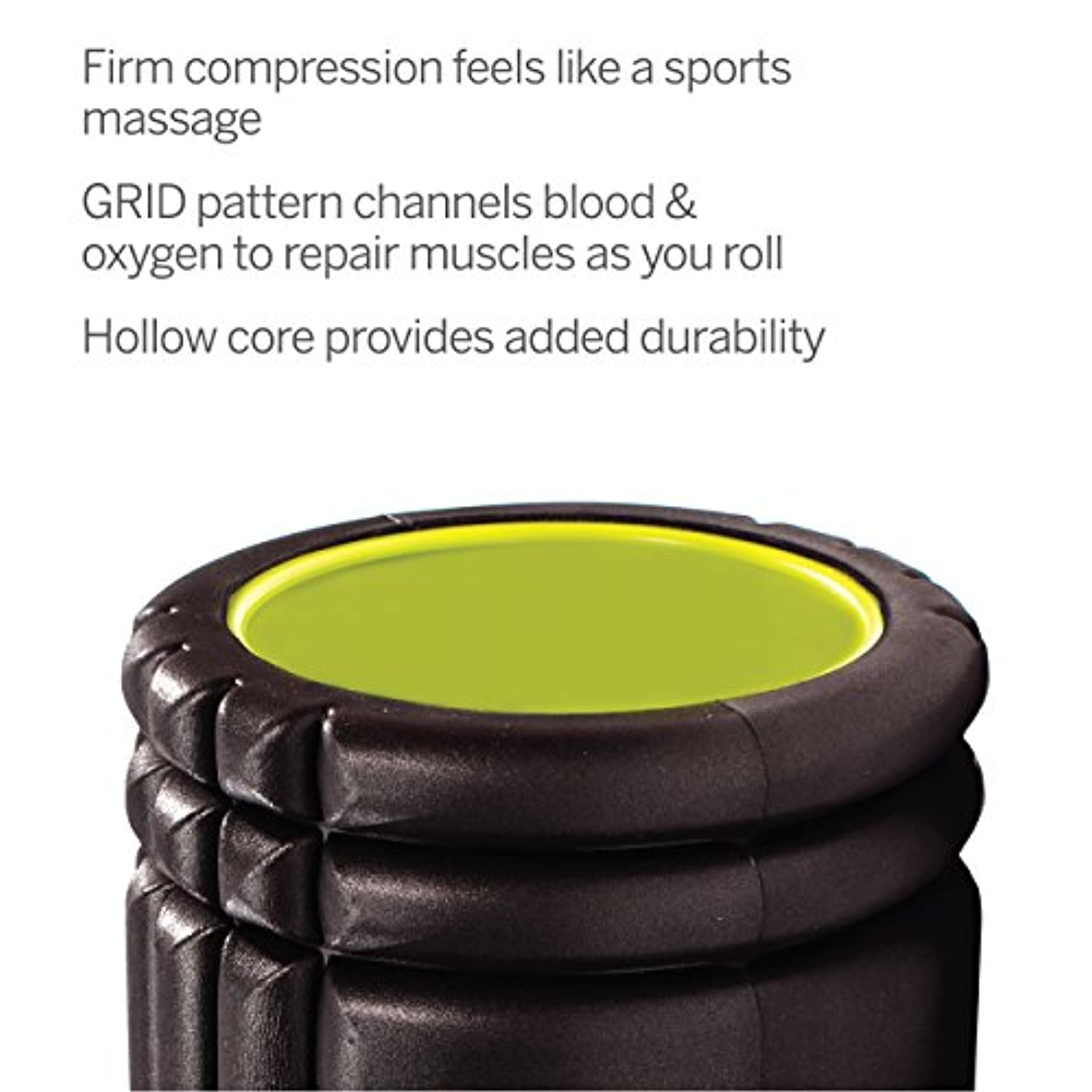 TriggerPOINT Grid – Rodillo de espuma Auto-Masaje Grid patrón Roller con paso a paso en línea Video Instrucción, (13-inch)