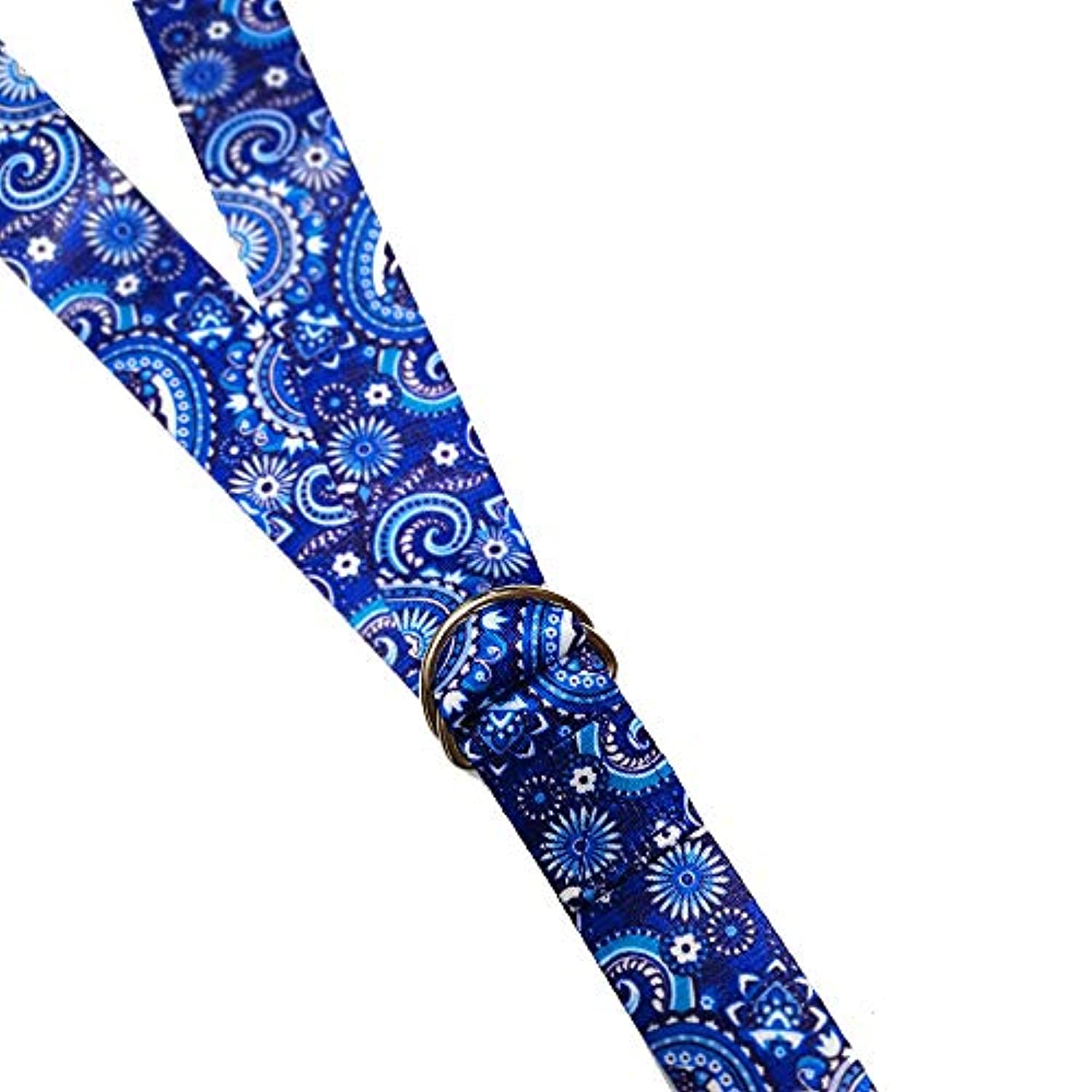 Correa de yoga, ecoimpresa, duradera, con hebilla ajustable en forma de D para estiramiento, fitness general, flexibilidad y terapia física