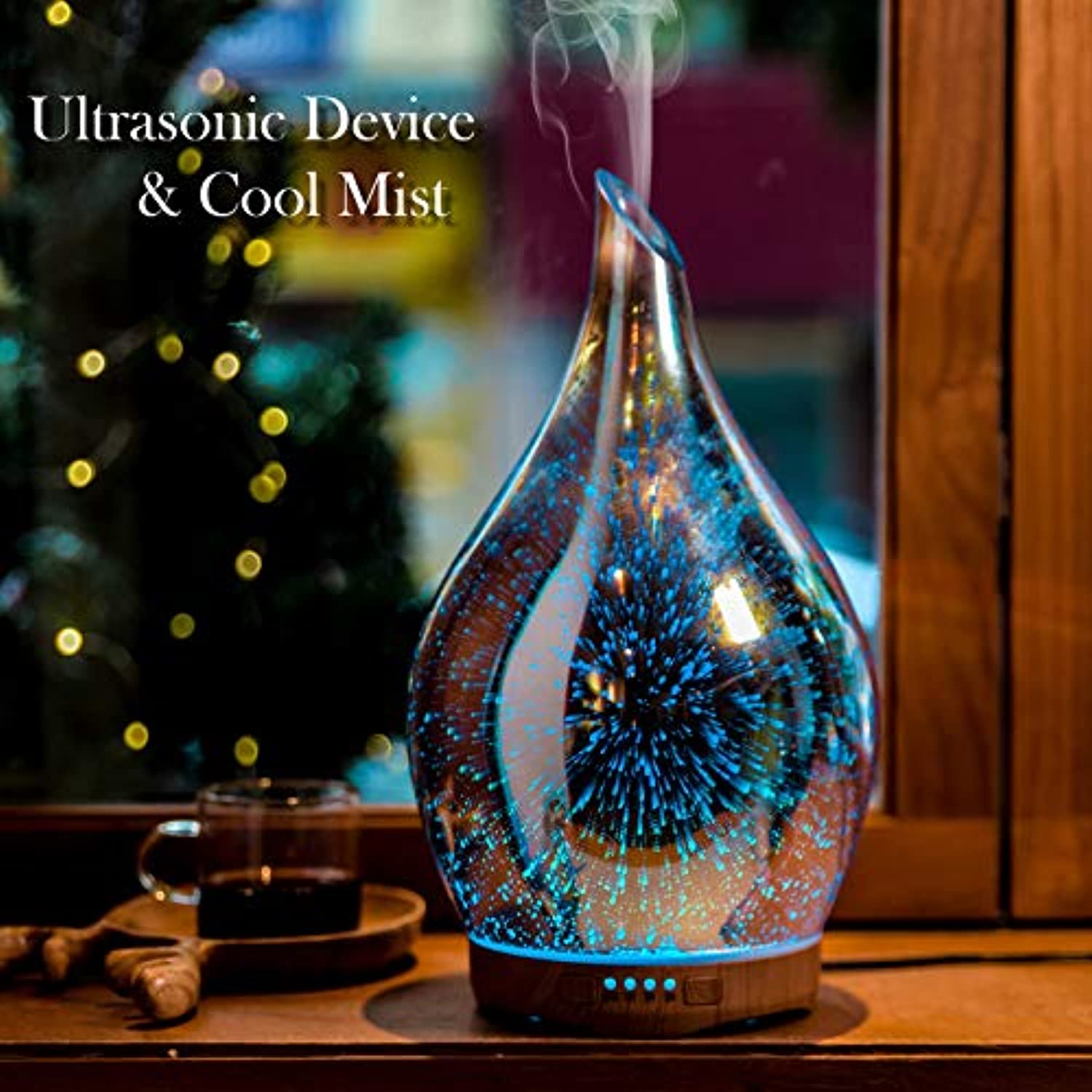 Porseme 9.5 fl oz 3D difusor de aceite esencial difusor aromaterapia difusores niebla fría sin agua auto apagado humidificador