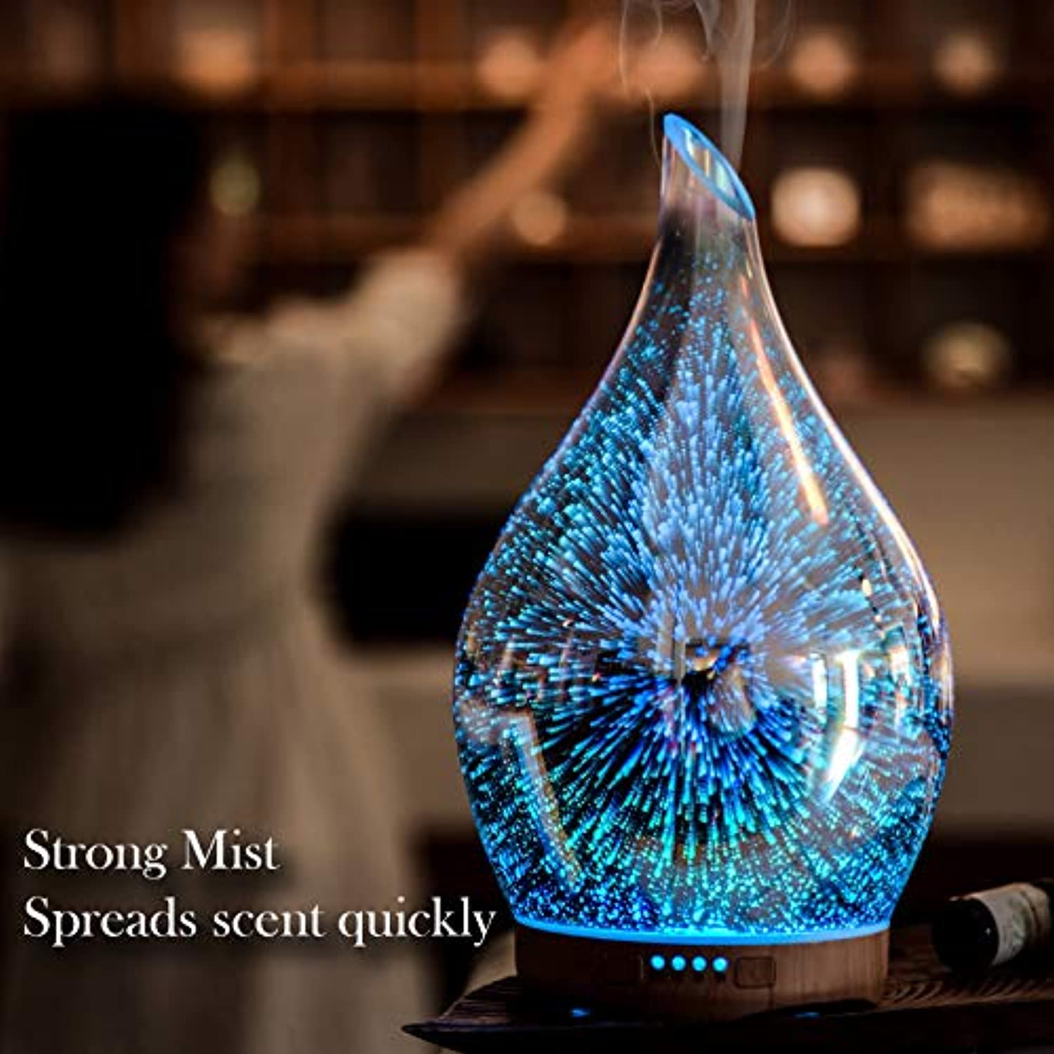 Porseme 9.5 fl oz 3D difusor de aceite esencial difusor aromaterapia difusores niebla fría sin agua auto apagado humidificador