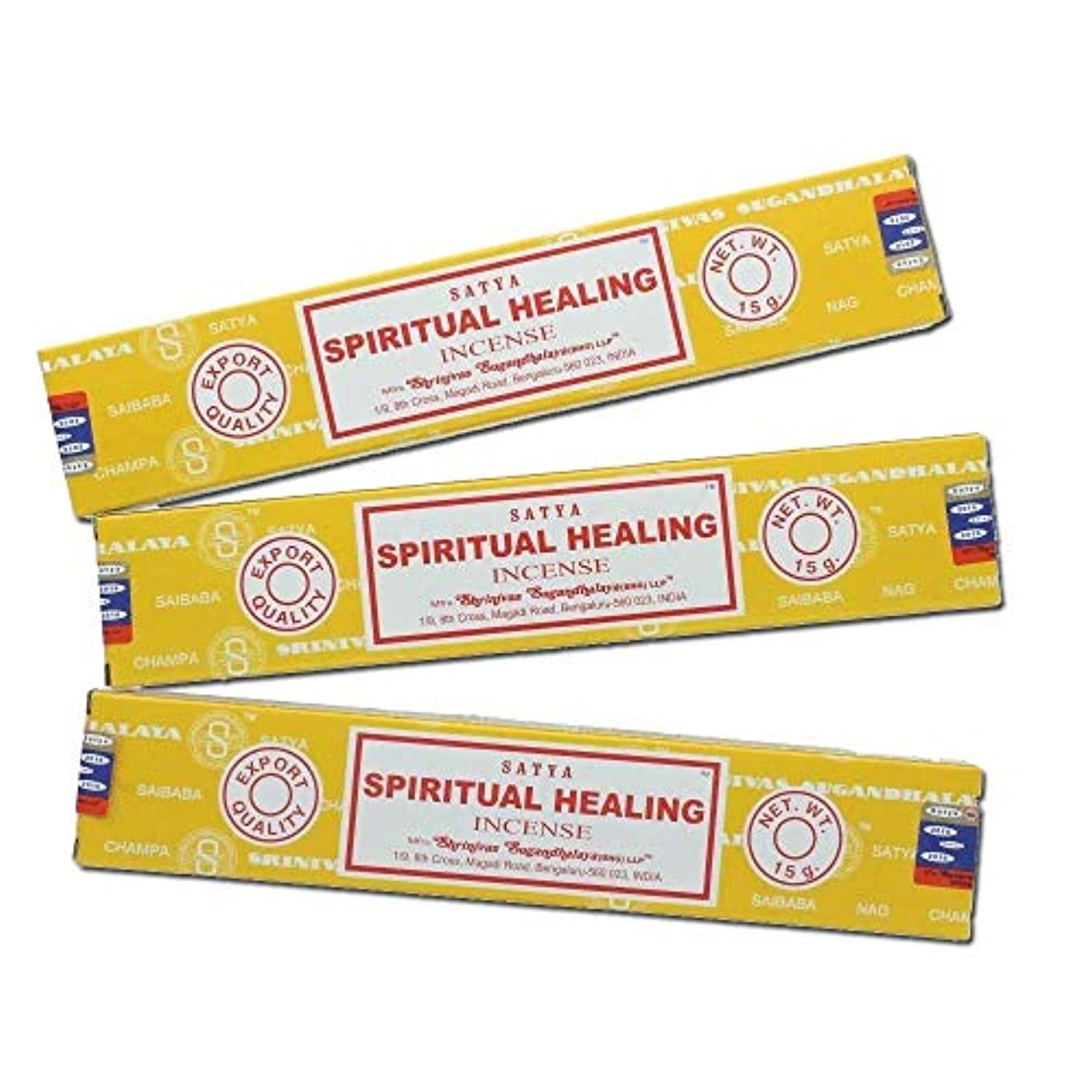 Satya Nag Champa - Varitas de incienso de curación espiritual, 12 unidades
