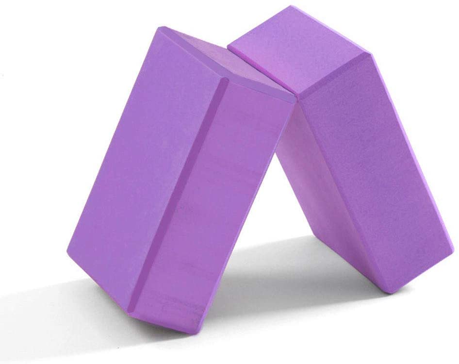 FunYan Bloques de yoga de alta densidad EVA bloques de ejercicio de espuma suave antideslizante para yoga, pilates