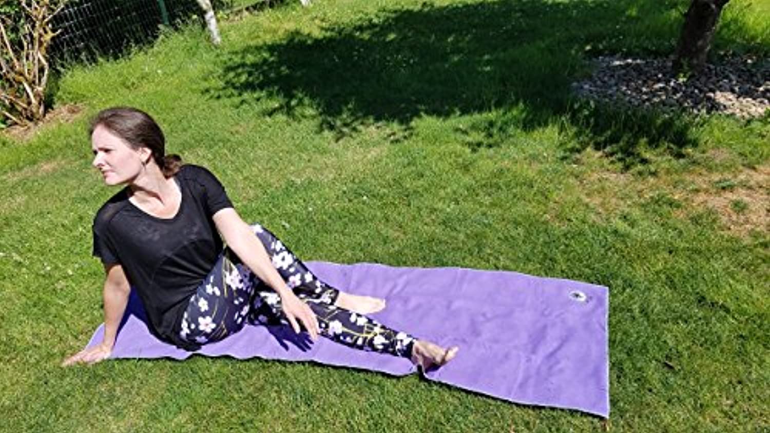 Toalla para Tapete de yoga, mejora el agarre de la alfombrilla y reduce el deslizamiento, microfibra superabsorbente, lavable a máquina.