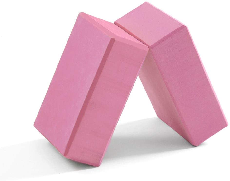 FunYan Bloques de yoga de alta densidad EVA bloques de ejercicio de espuma suave antideslizante para yoga, pilates