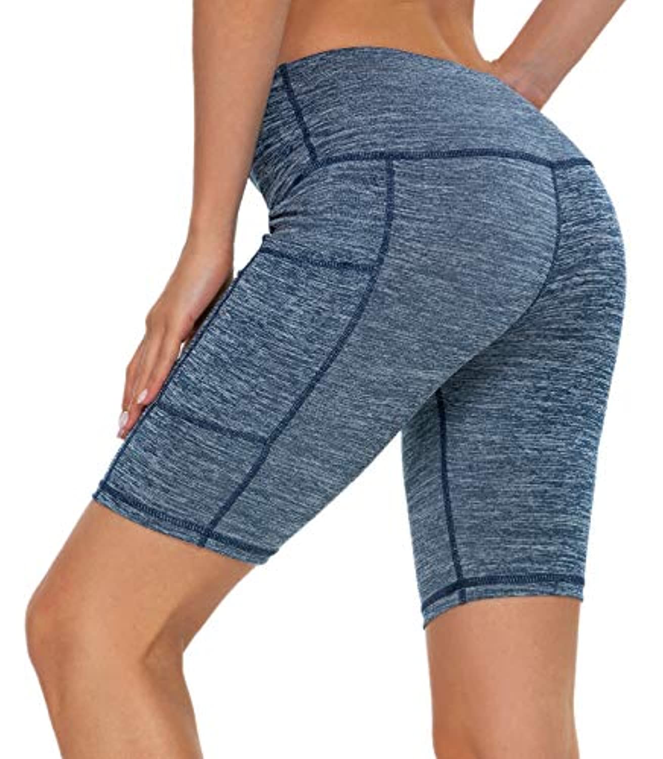 Custer's Night - Pantalones de yoga con cintura alta y bolsillo, control de abdomen, tejido de 4 vías, pantalones elásticos